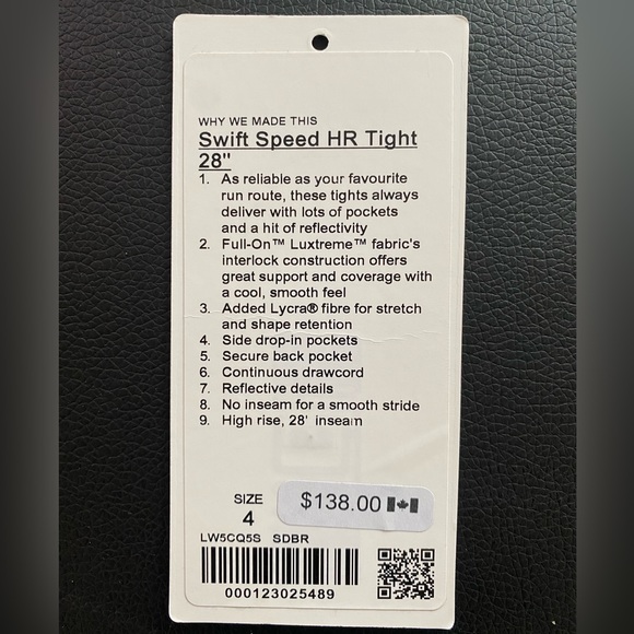 Lululemon Swift Speed HR Tight 28” - Picture 6 of 6